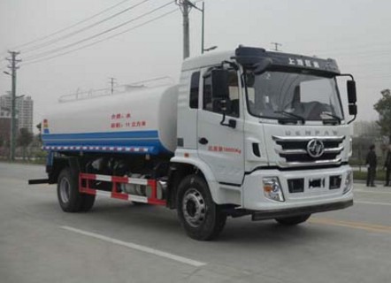 15方灑水車價格查詢_上汽紅巖15噸綠化灑水車廠家價格2