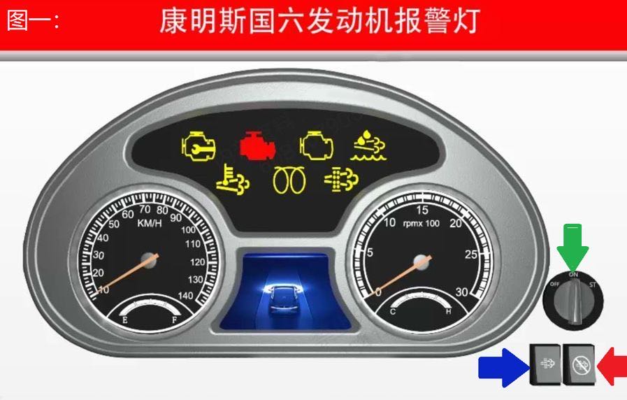 國六東風灑水車康明斯發(fā)動機儀表盤圖片 國六東風灑水車康明斯發(fā)動機儀表盤圖片