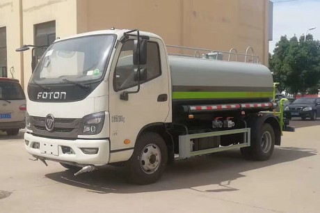 5噸灑水車價格大全_國六5方福田M3綠化灑水車廠家價格2