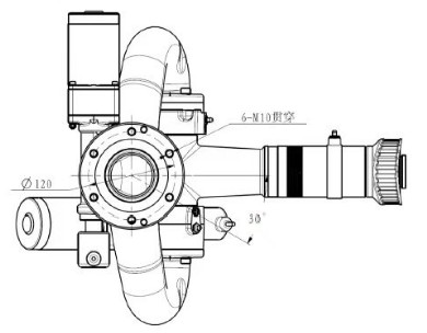 中聯(lián)重科灑水車(chē)電動(dòng)遙控水炮安裝尺寸圖 中聯(lián)重科灑水車(chē)電動(dòng)遙控水炮安裝尺寸圖